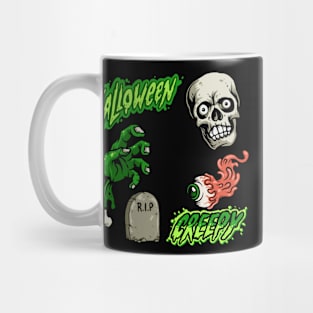 halloween stickers vector Mug
